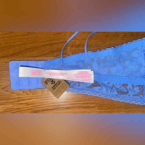 NWT Victoria Secret’s Lace wired push up Bralette size XL light blue - Picture 8 of 8